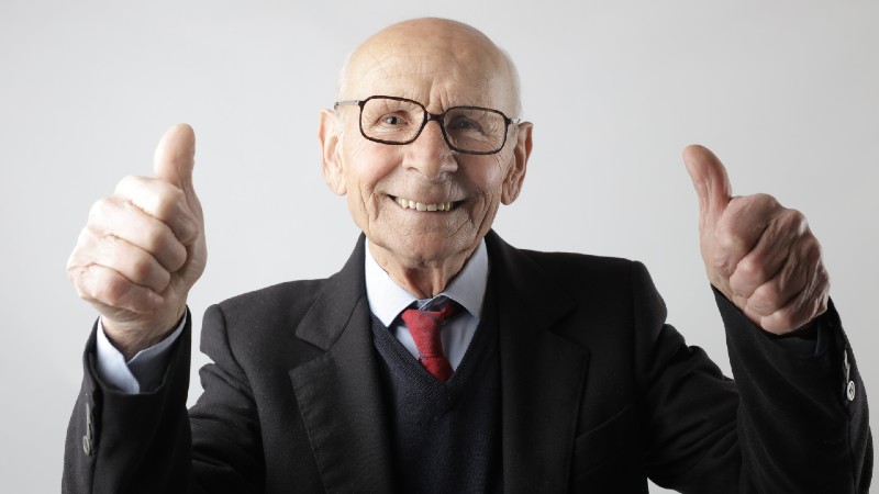 happy elderly person